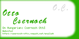 otto csernoch business card