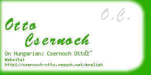 otto csernoch business card